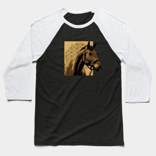 Horse Postcard Baseball T-Shirt